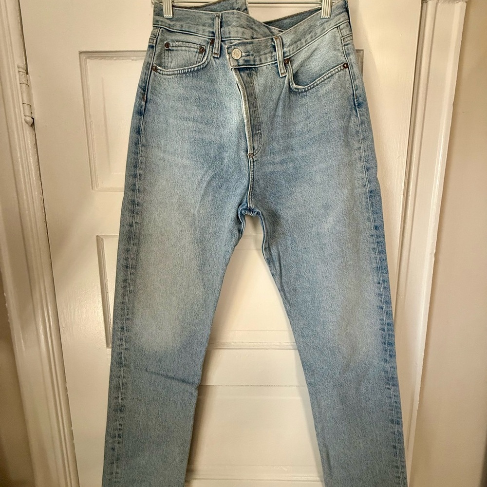 Agolde Light Blue Straight Leg Women's Jeans